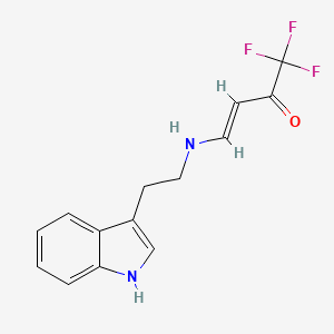 molecular formula C14H13F3N2O B2516511 (3E)-1,1,1-三氟-4-{[2-(1H-吲哚-3-基)乙基]氨基}丁-3-烯-2-酮 CAS No. 478040-78-7