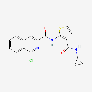 1-chloro-N-[3-(cyclopropylcarbamoyl)thiophen-2-yl]isoquinoline-3-carboxamide