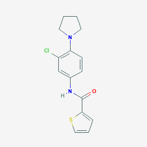 molecular formula C15H15ClN2OS B251652 N-(3-chloro-4-pyrrolidin-1-ylphenyl)thiophene-2-carboxamide 