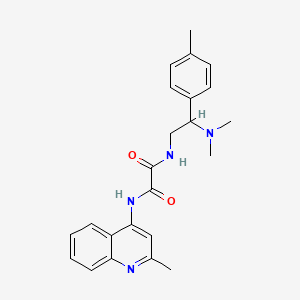 molecular formula C23H26N4O2 B2516523 N1-(2-(dimethylamino)-2-(p-tolyl)ethyl)-N2-(2-methylquinolin-4-yl)oxalamide CAS No. 942012-17-1