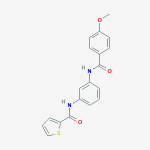 molecular formula C19H16N2O3S B251653 N-{3-[(4-methoxybenzoyl)amino]phenyl}-2-thiophenecarboxamide 