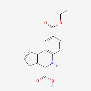 molecular formula C16H17NO4 B2516537 8-(ethoxycarbonyl)-3a,4,5,9b-tetrahydro-3H-cyclopenta[c]quinoline-4-carboxylic acid CAS No. 353484-61-4