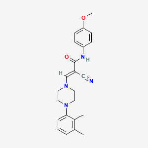 (E)-2-cyano-3-(4-(2,3-dimethylphenyl)piperazin-1-yl)-N-(4-methoxyphenyl)acrylamide