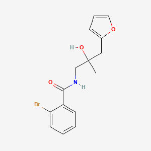 molecular formula C15H16BrNO3 B2516546 2-bromo-N-(3-(furan-2-yl)-2-hydroxy-2-methylpropyl)benzamide CAS No. 1795413-56-7