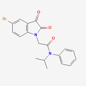 molecular formula C19H17BrN2O3 B2516551 2-(5-溴-2,3-二氧代-2,3-二氢-1H-吲哚-1-基)-N-苯基-N-(丙烷-2-基)乙酰胺 CAS No. 862691-39-2