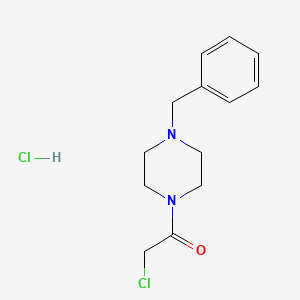 molecular formula C13H18Cl2N2O B2516559 1-(4-Benzyl-piperazin-1-yl)-2-chloro-ethanone hydrochloride CAS No. 76087-89-3