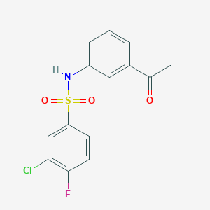 N-(3-acetylphenyl)-3-chloro-4-fluorobenzenesulfonamide