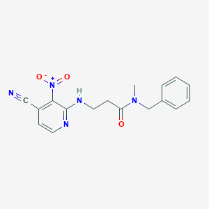molecular formula C17H17N5O3 B2516567 N-Benzyl-3-[(4-cyano-3-nitropyridin-2-YL)amino]-N-methylpropanamide CAS No. 1465394-64-2