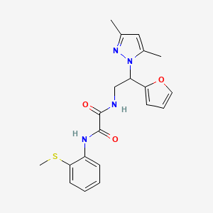 N1-(2-(3,5-dimethyl-1H-pyrazol-1-yl)-2-(furan-2-yl)ethyl)-N2-(2-(methylthio)phenyl)oxalamide