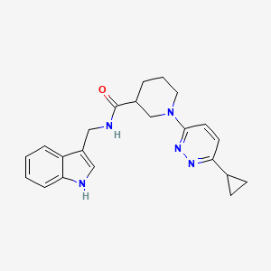 1-(6-cyclopropylpyridazin-3-yl)-N-[(1H-indol-3-yl)methyl]piperidine-3-carboxamide