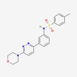 4-methyl-N-[3-(6-morpholin-4-ylpyridazin-3-yl)phenyl]benzenesulfonamide
