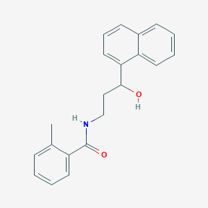 molecular formula C21H21NO2 B2516597 N-(3-hydroxy-3-(naphthalen-1-yl)propyl)-2-methylbenzamide CAS No. 1421475-56-0