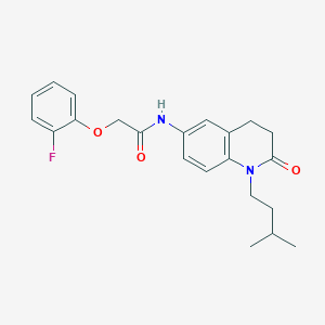 molecular formula C22H25FN2O3 B2516605 2-(2-fluorophenoxy)-N-(1-isopentyl-2-oxo-1,2,3,4-tetrahydroquinolin-6-yl)acetamide CAS No. 946270-14-0