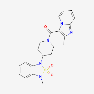 molecular formula C21H23N5O3S B2516606 (4-(3-methyl-2,2-dioxidobenzo[c][1,2,5]thiadiazol-1(3H)-yl)piperidin-1-yl)(2-methylimidazo[1,2-a]pyridin-3-yl)methanone CAS No. 2034372-58-0