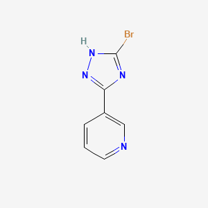 molecular formula C7H5BrN4 B2516608 3-(3-bromo-1H-1,2,4-triazol-5-yl)pyridine CAS No. 1219571-83-1