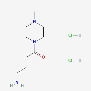 molecular formula C9H21Cl2N3O B2516611 4-氨基-1-(4-甲基哌嗪-1-基)丁酮二盐酸盐 CAS No. 1171362-91-6