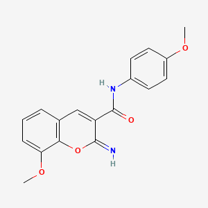 2-imino-8-methoxy-N-(4-methoxyphenyl)-2H-chromene-3-carboxamide