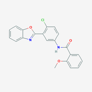 molecular formula C21H15ClN2O3 B251663 N-[3-(1,3-benzoxazol-2-yl)-4-chlorophenyl]-2-methoxybenzamide 