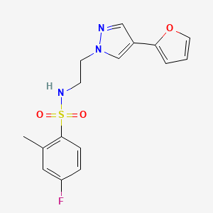 4-fluoro-N-(2-(4-(furan-2-yl)-1H-pyrazol-1-yl)ethyl)-2-methylbenzenesulfonamide