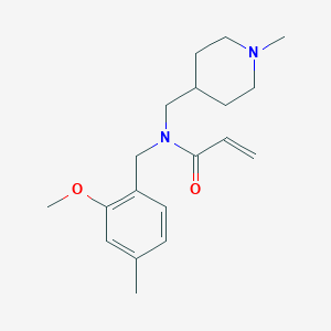 molecular formula C19H28N2O2 B2516639 N-[(2-Methoxy-4-methylphenyl)methyl]-N-[(1-methylpiperidin-4-yl)methyl]prop-2-enamide CAS No. 2411223-74-8