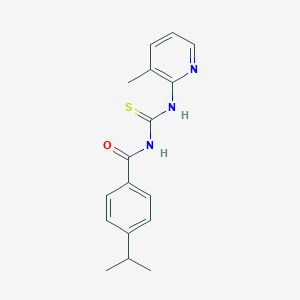 molecular formula C17H19N3OS B251664 N-(4-isopropylbenzoyl)-N'-(3-methyl-2-pyridinyl)thiourea 