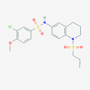 3-chloro-4-methoxy-N-(1-(propylsulfonyl)-1,2,3,4-tetrahydroquinolin-6-yl)benzenesulfonamide