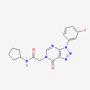 N-cyclopentyl-2-[3-(3-fluorophenyl)-7-oxotriazolo[4,5-d]pyrimidin-6-yl]acetamide