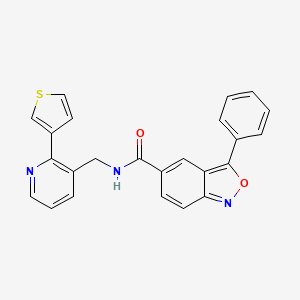 3-phenyl-N-((2-(thiophen-3-yl)pyridin-3-yl)methyl)benzo[c]isoxazole-5-carboxamide