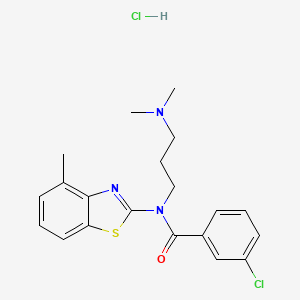 3-chloro-N-(3-(dimethylamino)propyl)-N-(4-methylbenzo[d]thiazol-2-yl)benzamide hydrochloride