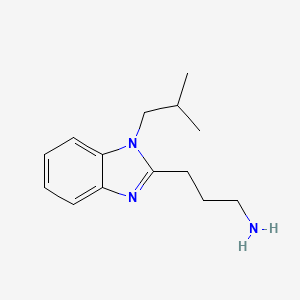 molecular formula C14H23Cl2N3 B2516669 3-[1-(2-methylpropyl)-1H-benzimidazol-2-yl]propan-1-amine CAS No. 1322604-33-0