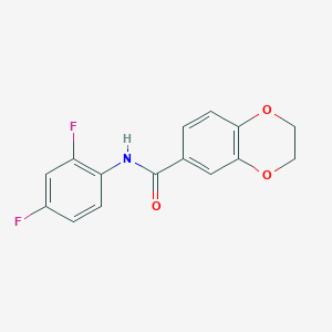 molecular formula C15H11F2NO3 B251667 N-(2,4-difluorophenyl)-2,3-dihydro-1,4-benzodioxine-6-carboxamide 