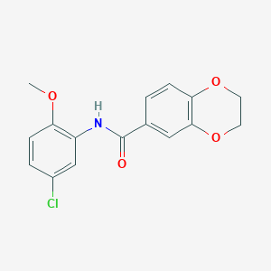 molecular formula C16H14ClNO4 B251668 N-(5-chloro-2-methoxyphenyl)-2,3-dihydro-1,4-benzodioxine-6-carboxamide 