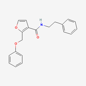 molecular formula C20H19NO3 B2516695 N-phenethyl-2-(phenoxymethyl)furan-3-carboxamide CAS No. 890613-11-3