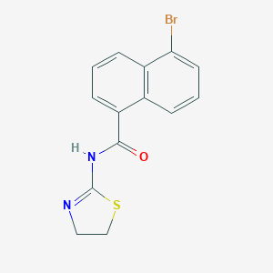 molecular formula C14H11BrN2OS B251670 5-bromo-N-(4,5-dihydro-1,3-thiazol-2-yl)-1-naphthamide 