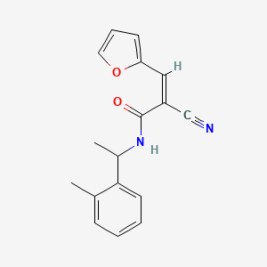 (Z)-2-Cyano-3-(furan-2-yl)-N-[1-(2-methylphenyl)ethyl]prop-2-enamide