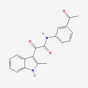 molecular formula C19H16N2O3 B2516709 N-(3-acetylphenyl)-2-(2-methyl-1H-indol-3-yl)-2-oxoacetamide CAS No. 852369-31-4