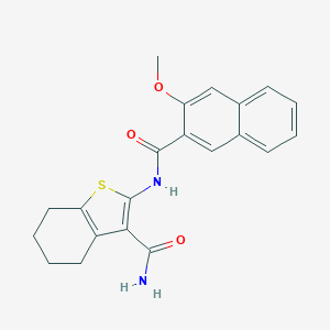 molecular formula C21H20N2O3S B251671 2-[(3-Methoxy-2-naphthoyl)amino]-4,5,6,7-tetrahydro-1-benzothiophene-3-carboxamide CAS No. 5650-19-1