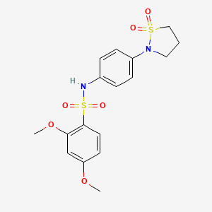 molecular formula C17H20N2O6S2 B2516716 N-(4-(1,1-二氧化异噻唑烷-2-基)苯基)-2,4-二甲氧基苯磺酰胺 CAS No. 946342-48-9