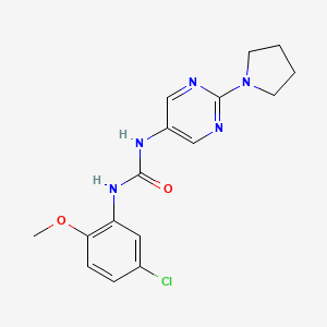 1-(5-Chloro-2-methoxyphenyl)-3-(2-(pyrrolidin-1-yl)pyrimidin-5-yl)urea
