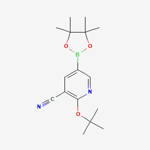 2-Tert-butoxy-5-(4,4,5,5-tetramethyl-1,3,2-dioxaborolan-2-YL)nicotinonitrile
