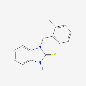 molecular formula C15H14N2S B2516738 1-[(2-甲基苯基)甲基]苯并咪唑-2-硫醇 CAS No. 537702-07-1