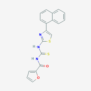 molecular formula C19H13N3O2S2 B251674 N-(2-furoyl)-N'-[4-(1-naphthyl)-1,3-thiazol-2-yl]thiourea 