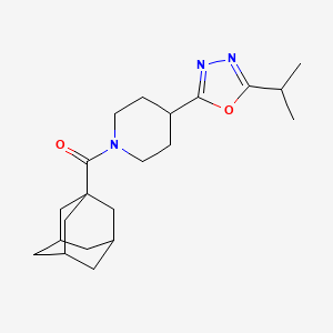 molecular formula C21H31N3O2 B2516750 （1s，3s）-金刚烷-1-基（4-（5-异丙基-1,3,4-恶二唑-2-基）哌啶-1-基）甲酮 CAS No. 1209305-01-0