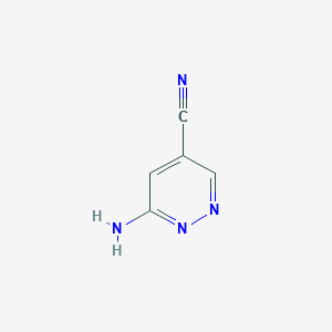 molecular formula C5H4N4 B2516753 6-氨基哒嗪-4-腈 CAS No. 1783718-58-0
