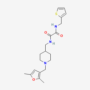 molecular formula C20H27N3O3S B2516756 N1-((1-((2,5-dimethylfuran-3-yl)methyl)piperidin-4-yl)methyl)-N2-(thiophen-2-ylmethyl)oxalamide CAS No. 1235098-98-2