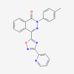 molecular formula C22H15N5O2 B2516765 4-(3-(吡啶-2-基)-1,2,4-恶二唑-5-基)-2-(对甲苯基)酞嗪-1(2H)-酮 CAS No. 1291862-43-5