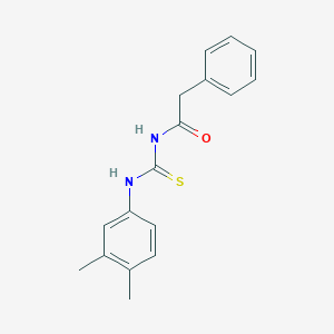 molecular formula C17H18N2OS B251677 N-[(3,4-dimethylphenyl)carbamothioyl]-2-phenylacetamide 