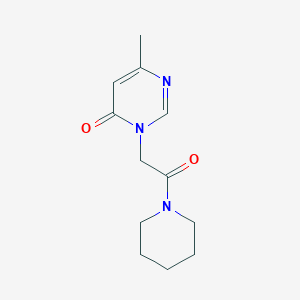 molecular formula C12H17N3O2 B2516777 6-methyl-3-(2-oxo-2-(piperidin-1-yl)ethyl)pyrimidin-4(3H)-one CAS No. 1209274-37-2