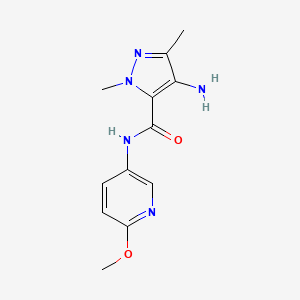 4-amino-N-(6-methoxypyridin-3-yl)-1,3-dimethyl-1H-pyrazole-5-carboxamide