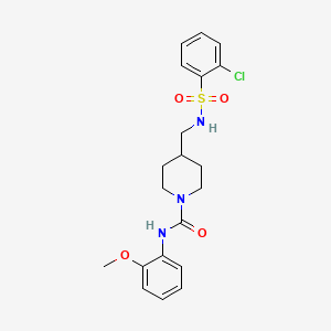 4-((2-chlorophenylsulfonamido)methyl)-N-(2-methoxyphenyl)piperidine-1-carboxamide